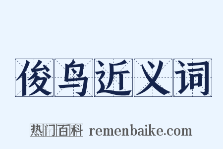 俊鸟近义词是什么意思的图片
